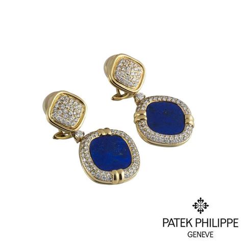 patek philippe 18k pendant earrings.